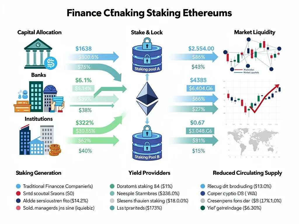 Flujo de capital institucional hacia el staking de Ethereum y su efecto en la liquidez