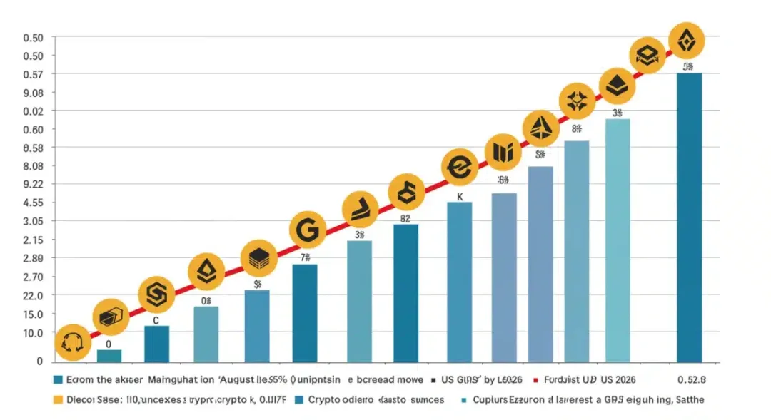 Gráfico de crecimiento económico impulsado por el sector cripto en Estados Unidos.