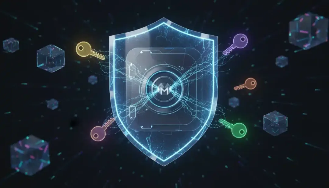 Bóveda digital segura con múltiples llaves, simbolizando la implementación de carteras multisig 3 de 5 para seguridad criptográfica.