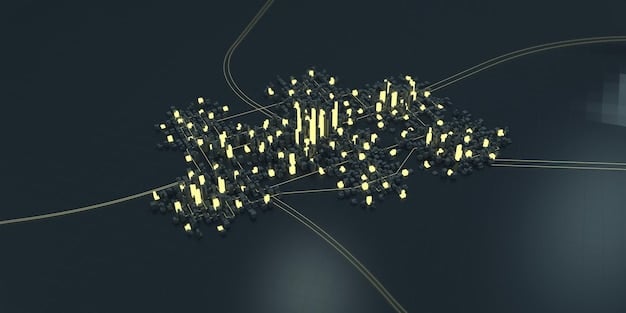 A graphical representation of a cryptocurrency transaction being traced and followed through complex networks, highlighting the difficulty in maintaining anonymity without mixers. The image should include visual cues of blockchain technology and data streams.