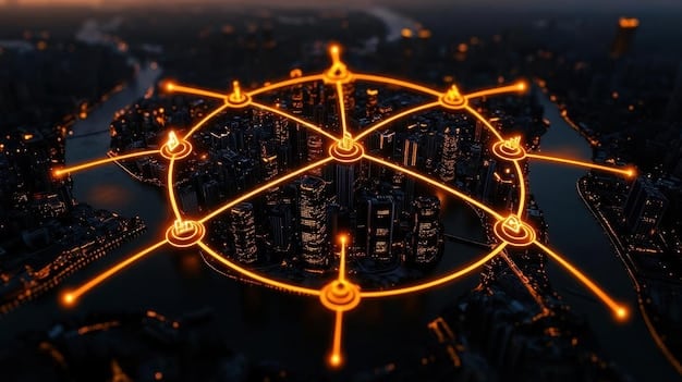 A graphical representation of various altcoin sectors (DeFi, NFTs, Metaverse, Infrastructure) displayed as interconnected nodes in a network, emphasizing the interrelation and diversification benefits of these sectors. Ensure the image has a modern, tech-forward aesthetic.