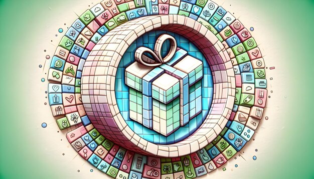 A stylized depiction of a virtual gift box opening to reveal various altcoin logos and airdrop icons, symbolizing the excitement and potential rewards of airdrops. The scene is set against a backdrop of financial charts trending upwards.