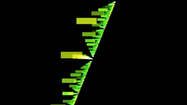 A split image showing a rapidly rising graph contrasted with a falling one, each labeled 
