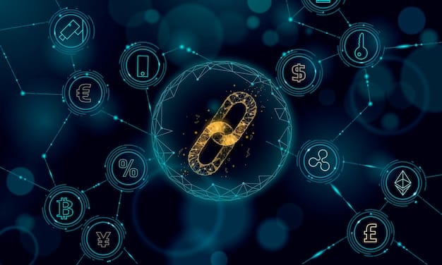 A visual representation of a smart contract on the Solana blockchain, with interconnected nodes illustrating the automated and transparent nature of decentralized lending protocols.