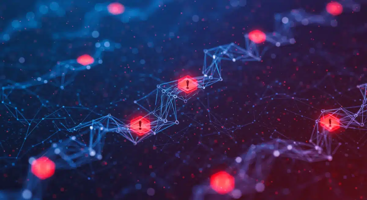 Representación de la aplicación de sanciones en la cadena de bloques.