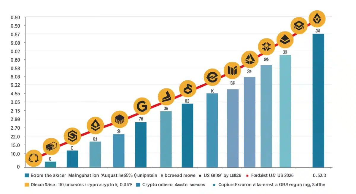 Gráfico de crecimiento económico impulsado por el sector cripto en Estados Unidos.