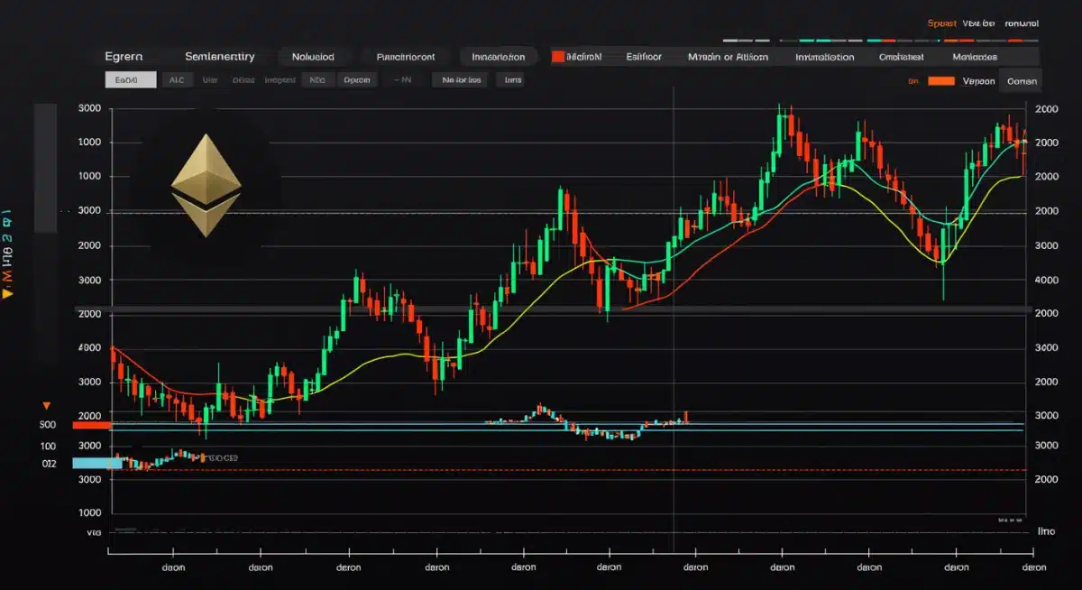 Gráfico histórico del precio de Ethereum frente al dólar estadounidense.