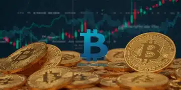 Logotipo de MicroStrategy fusionado con símbolos de Bitcoin, representando su estrategia de acumulación masiva y su impacto en el mercado cripto para 2026.