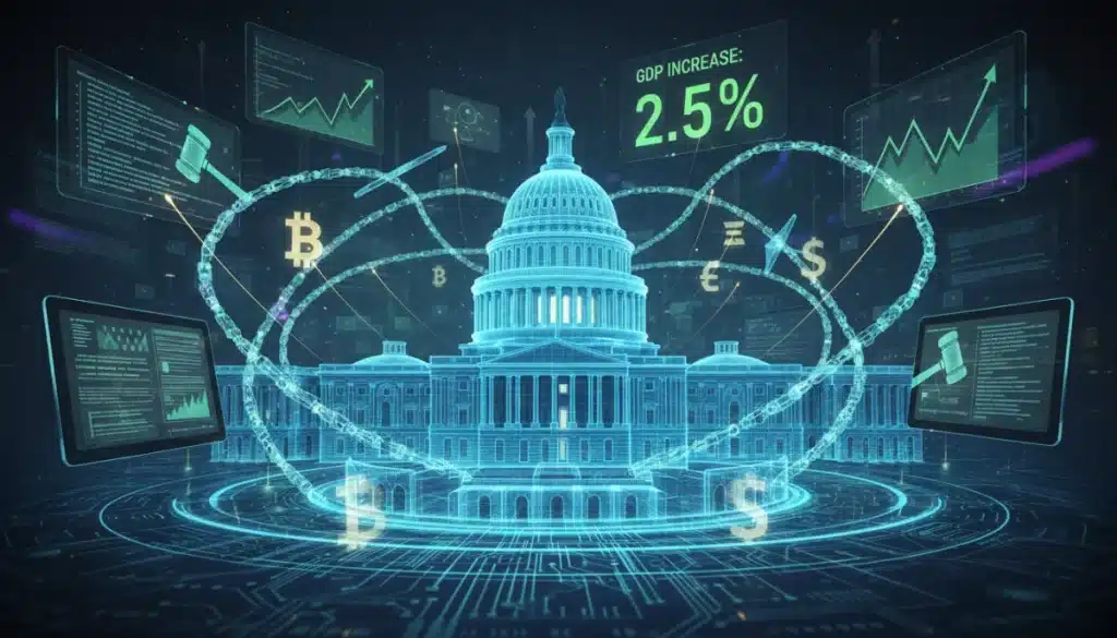 Regulaciones Cripto 2026: Impulso del PIB de EE. UU. en 2.5%